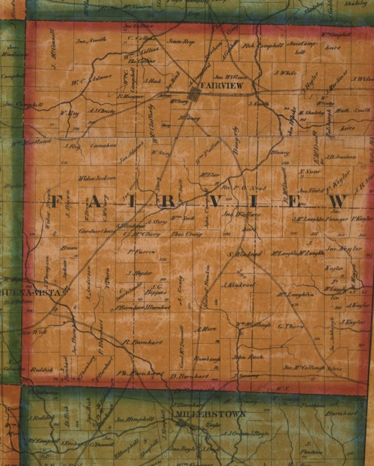 Butler County PA in 1858 Fairview and Buena Vista copy