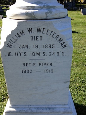Wm Westerman and Retie Piper Gravestone